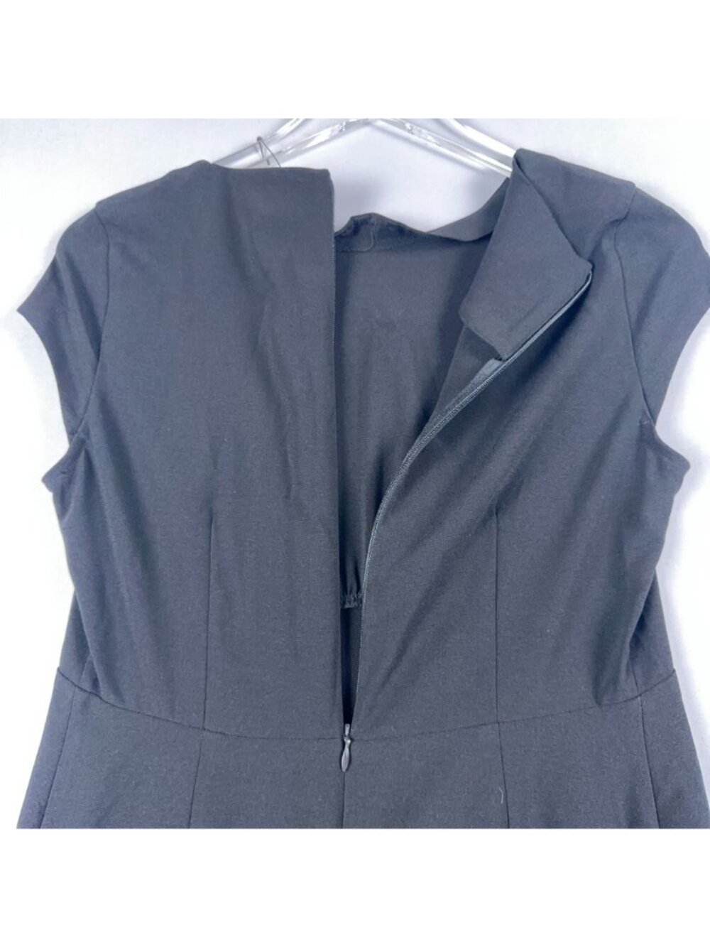 Banana Republic Dress Size 4 Black Fit Flare Cap Sleeve Empire Waist Was $89.99 - Picture 7 of 12